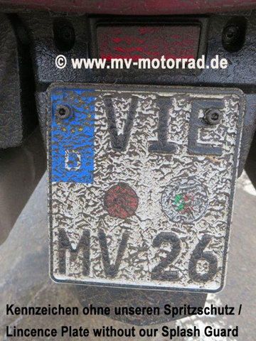 Spritzschutz unter Kennzeichen BMW R1300GS
