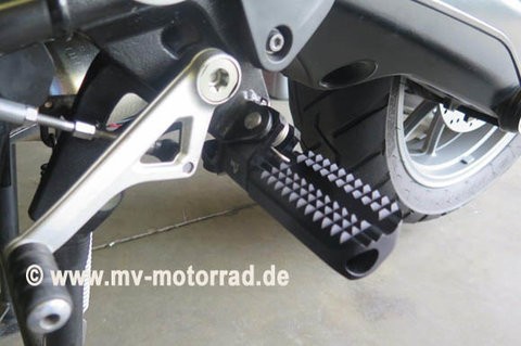 MV Reposapiés estable del conductor para BMW R1200GS 2014+ y R1250GS LC